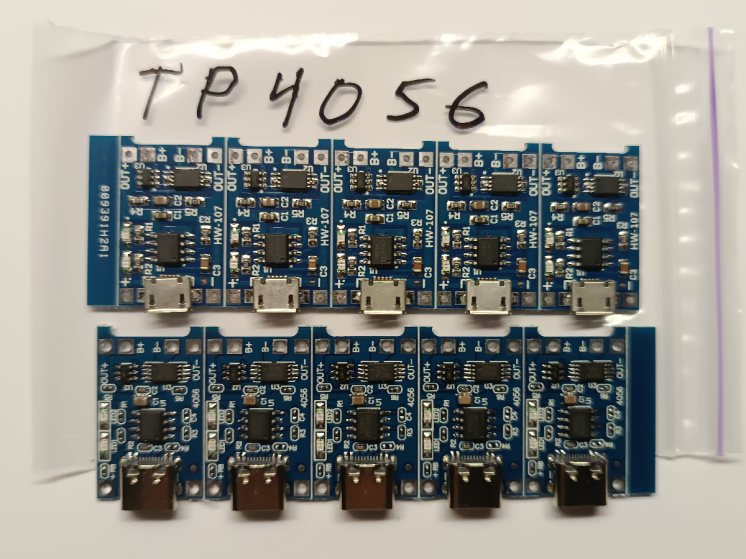 TP4056 модуль контроля заряда литиевых аккумуляторов 18650 - micro USB