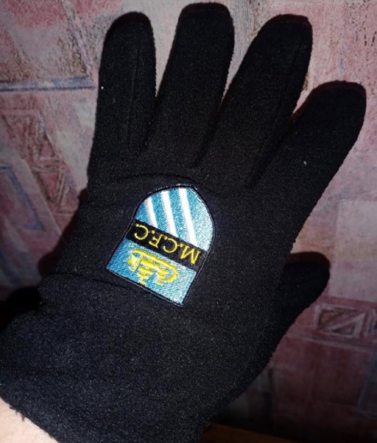Флісові рукавички з символікою FC Manchester City