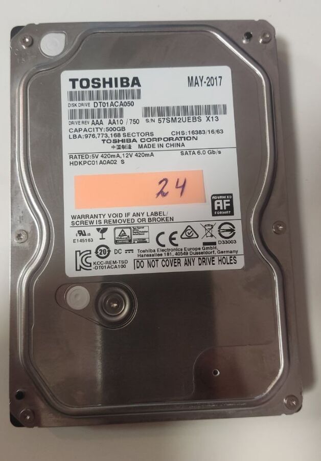 Жесткий диск 500gb Toshiba - DT01ACA050