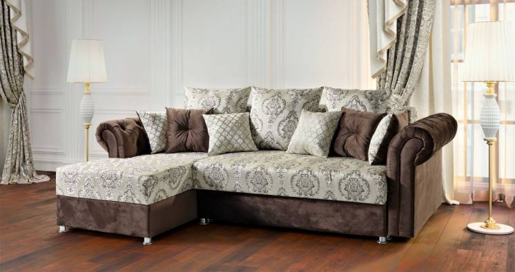 Кутовий розкладний диван Султан у класичному стилі
