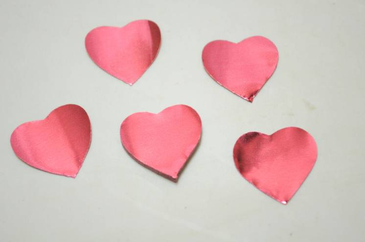 Сердечки конфетті фольговані