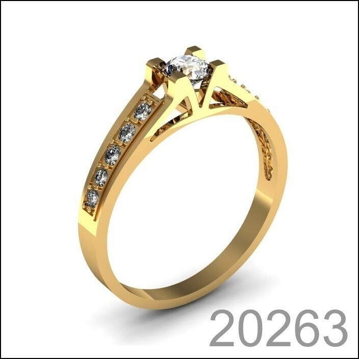 Перстень золото 585 проби (20263)