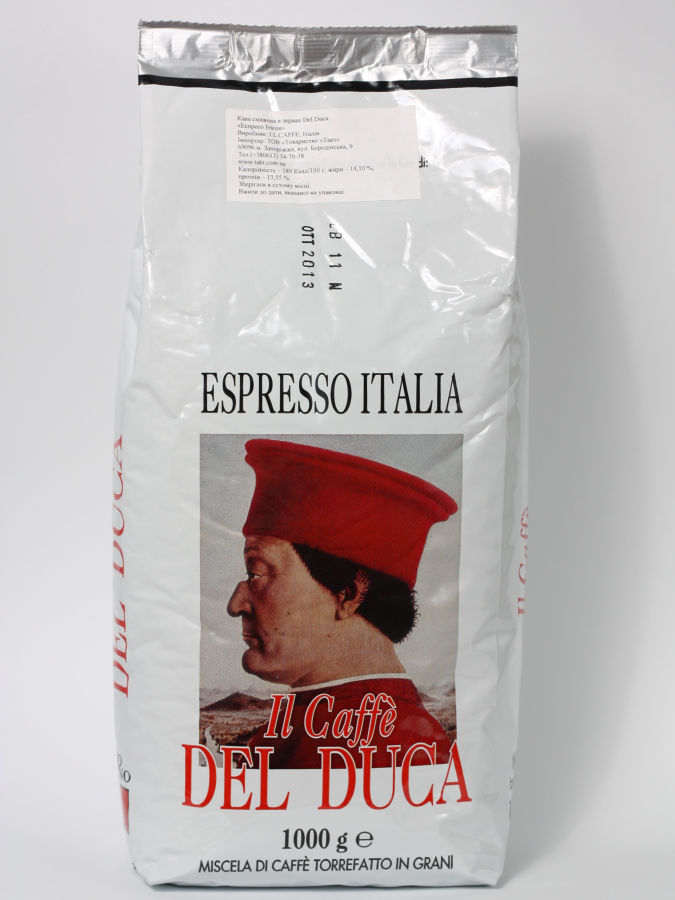 Кофе в зернах Del Duca Espresso Italia 1 кгг