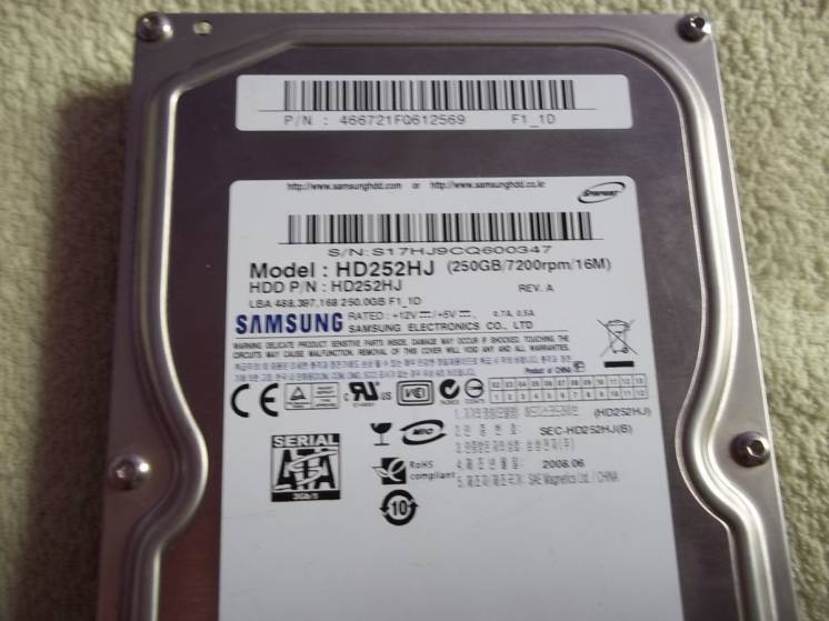 Жесткий диск HDD 250Gb SAMSUNG SATA 3,5