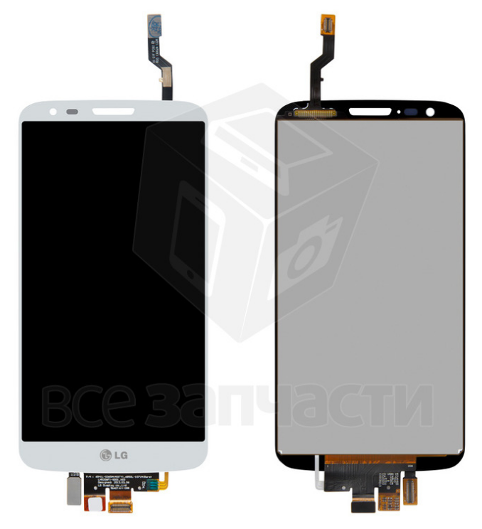 Дисплей телефона LG G2 D802, G2 D805, белый, с сенсорным экраном