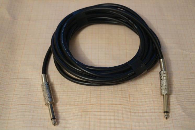 Гитарный кабель аудиошнур моно 6,3 на моно 6,3 - 5 метров