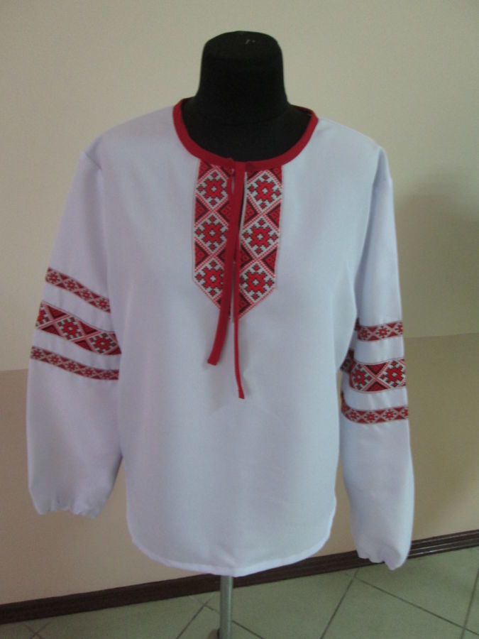 Блуза с украинской вышитой тесьмой, женская