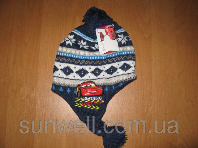 Детская шапка осень-зима Тачки Sun City р.52, 54, подкладка флис