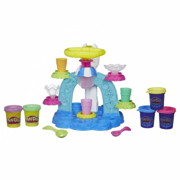 Play-Doh sweet shoppe swirl and scoop ice cream Фабрика мороженного