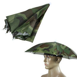 Зонт шапка, зонтик на голову, цветной и камуфляж 60 см диаметр