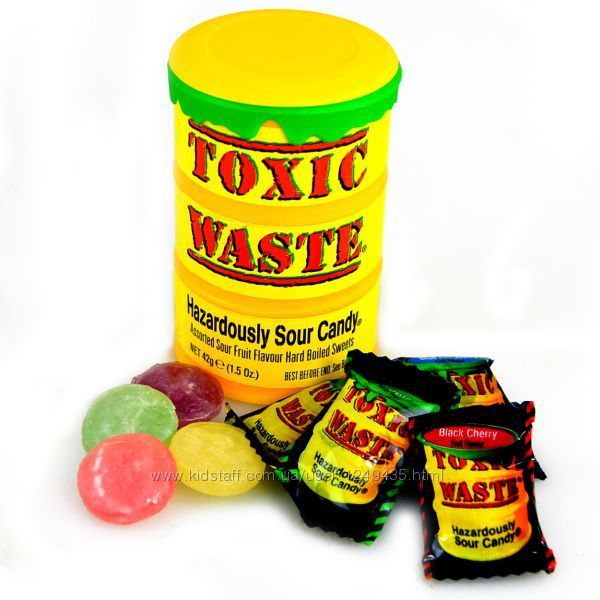Самые кислые конфеты в мире Toxic Waste Токсик Вейст, Джелли Белли