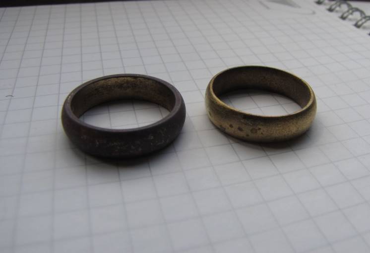 2 царских обручальных кольца: позолота, клеймо