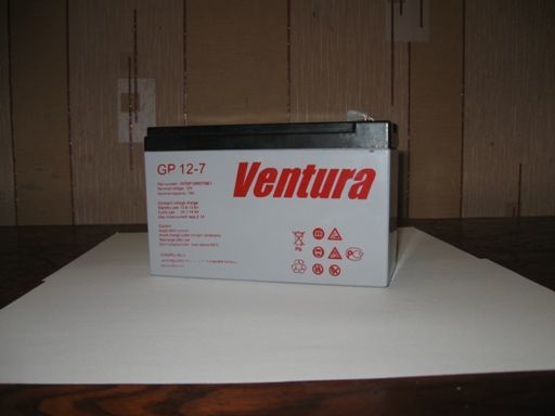Аккумулятор Ventura 12В 7Ач для/до эхолота, ибп, сигнализации