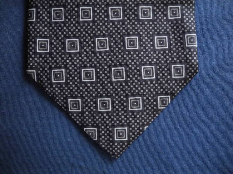 Мужской галстук в узорчик 100% из шелка Pure silk Италия