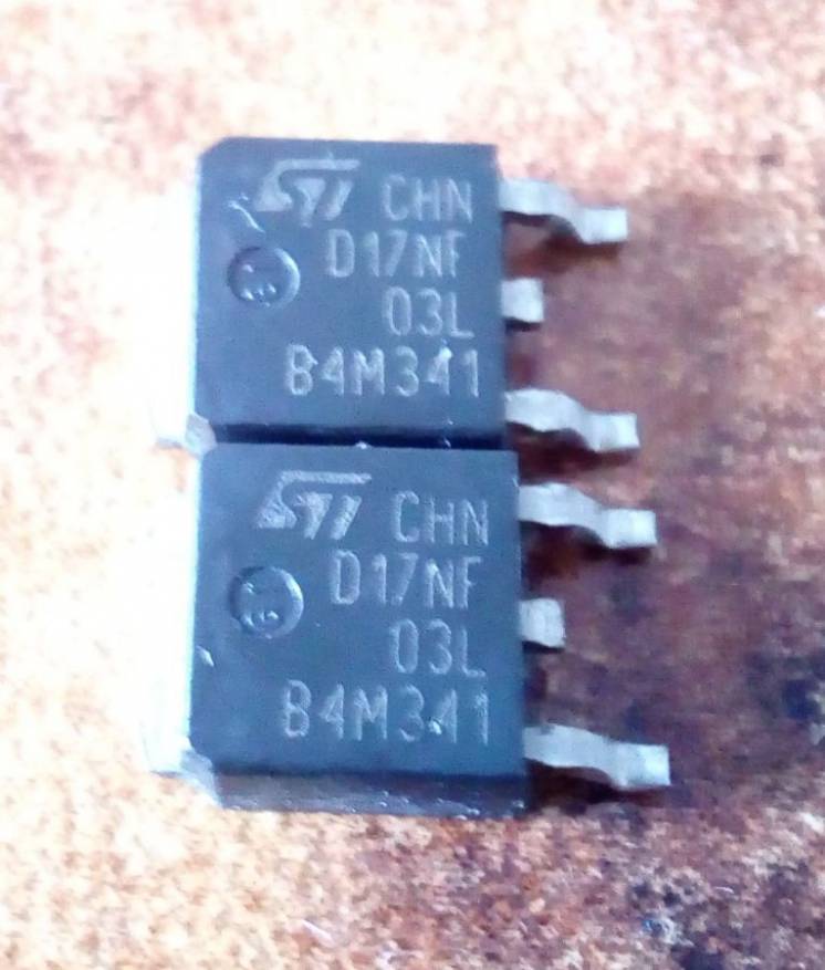 0423Ч - Транзистор N-канальный STD17NF03L 30V 17A (2 шт.)