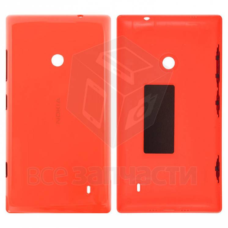 Задняя панель корпуса для Nokia 525 Lumia,оранжевая,с боковыми кнопкам