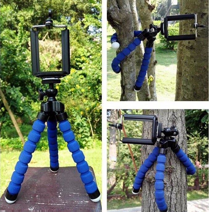 Синий шатив / трипод (тренога) для фотоаппаратов, камер и смартфонов