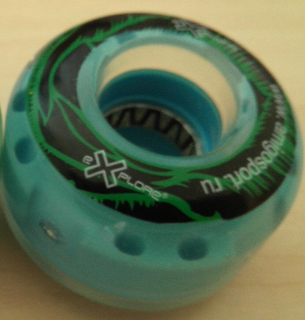 Колеса для скейта Explore (светящиеся) голубой 54x36 mm