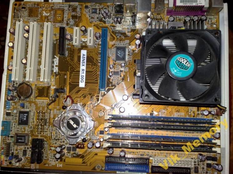 Материнка ASUS + CPU Athlon 64 + 4Gb RAM + Cooler