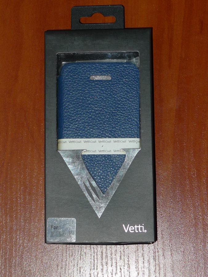 Чехол книжка Vetti Craft Iphone 5c Hori Cover Dark Blue