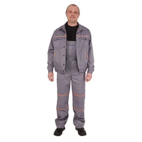Куртка и полукомбинезон серые - рабочий костюм для СТО