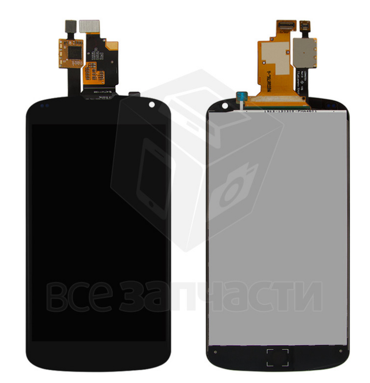 Дисплей,экран телефона LG E960 Nexus 4, черный, с сенсорным экраном