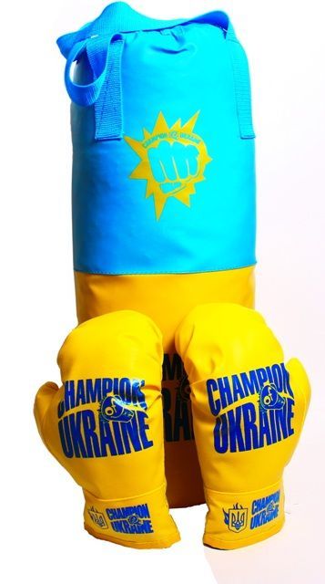 Большая детская боксерская груша с перчатками! с наполнителем!