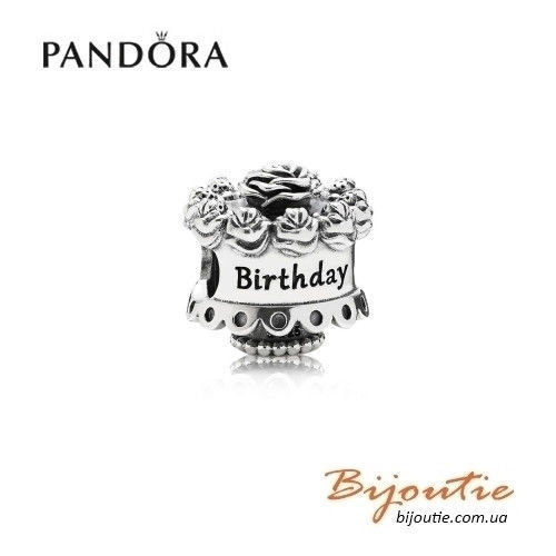 Оригинал Pandora шарм с днем рождения торт 791289