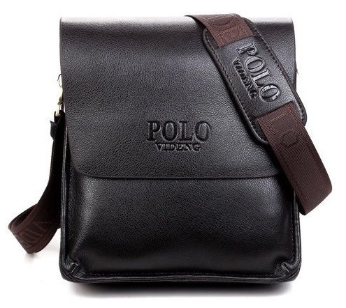 Мужская кожаная сумка Polo. сумка-планшетка. сумка через плечо. барсет