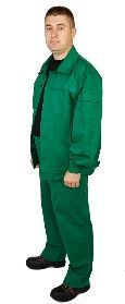 Костюм рабочий 100% хб, мужской, зеленый, куртка и брюки