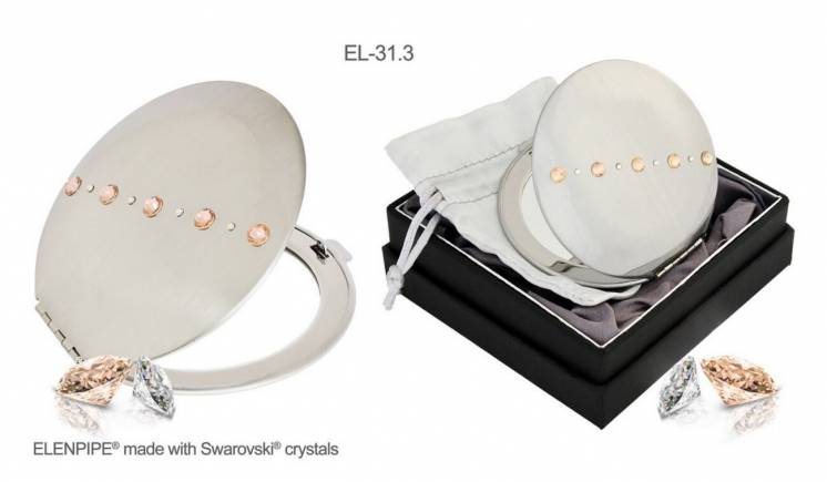 Зеркальца косметические EL-30 – EL-37 с кристаллами Swarovski