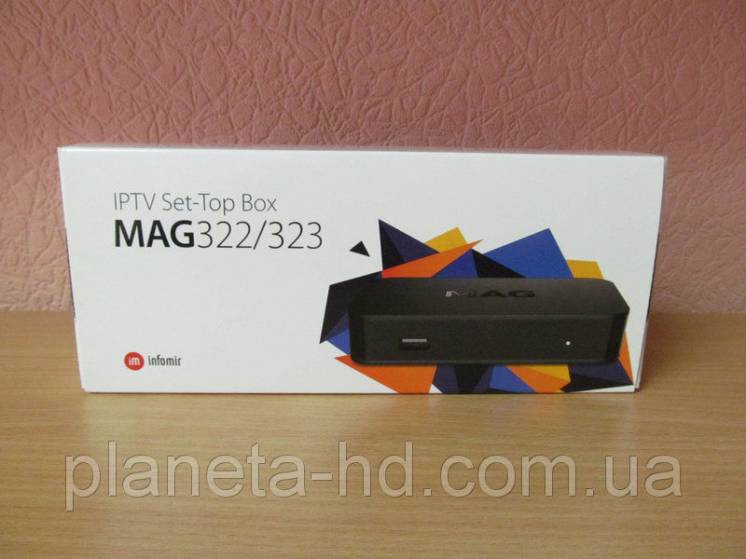Mag322, 322w1 (новый, гарантия 12 мес.) сетевой Iptv медиаплеер.