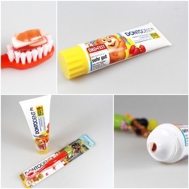 Зубная паста Dontodent Kids до 6 лет со вкусом клубники 100 мл