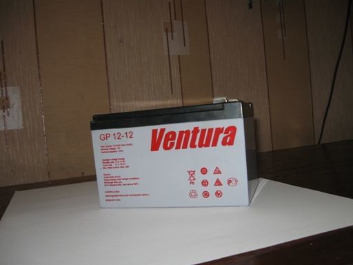 Гелевый аккумулятор ТМ Ventura VG 12В 12Ач до эхолота, сигнализации