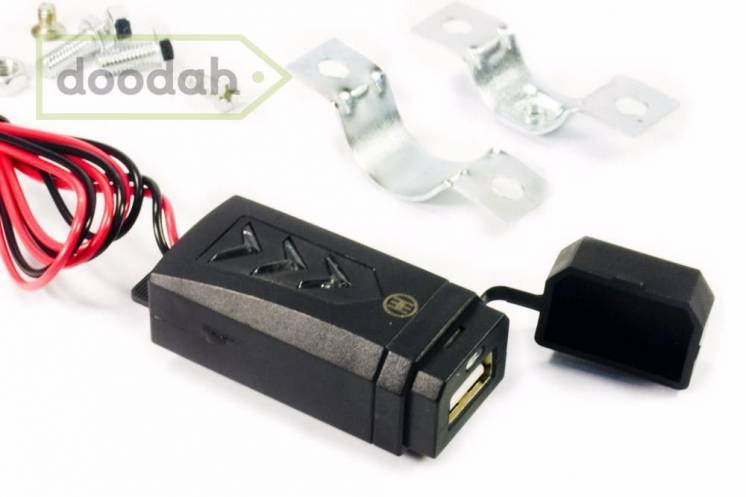 Мото USB зарядка Illuminated 3 - с креплением и подстветкой! Гарантия!