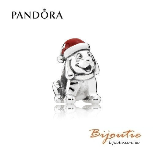 Оригинал PANDORA шарм ― рождественский щенок 791769EN39