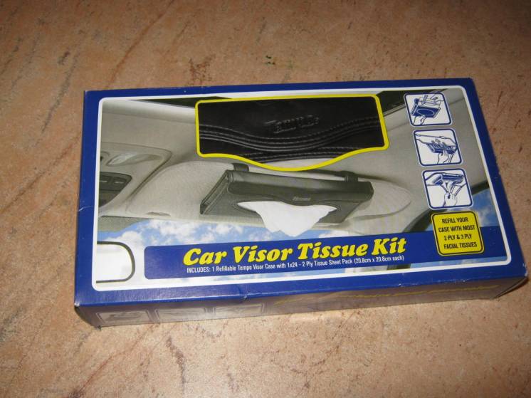 Авто салфетница Car Visor Tissue Kit на солн. козырёк, автосалфетки