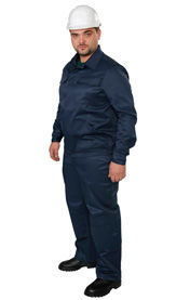 костюм рабочий темно-синий,куртка и брюки, спецодежда