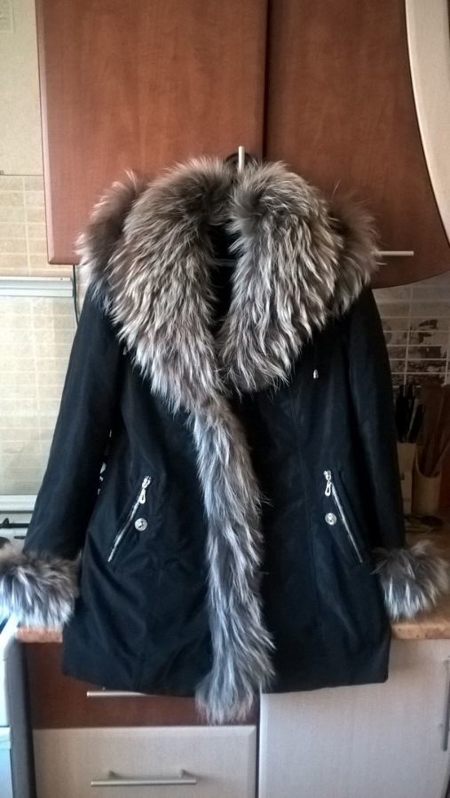 Куртка Пальто Чернобурка Зима Осень