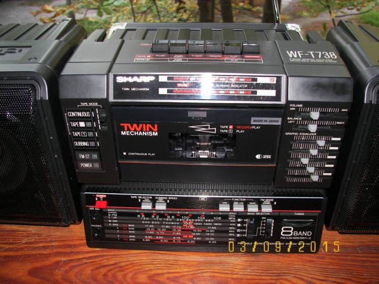 Раритетная коллекц. магнитола Sharp WF-T738E(bk)  Япония 1986 г.в.