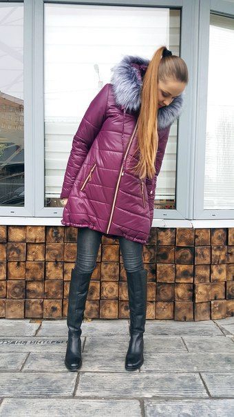 Зимний женский пуховик, куртка с мехом