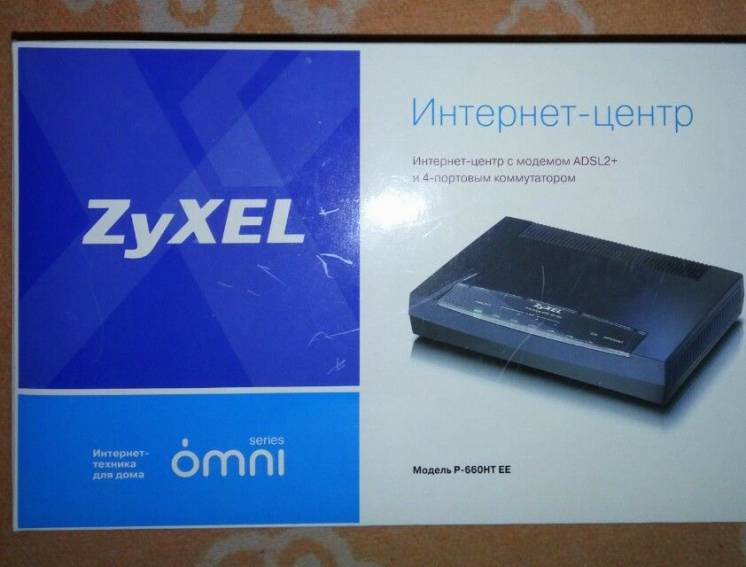 4х портовый ADSL модем-роутер Zyxel P660HT EE
