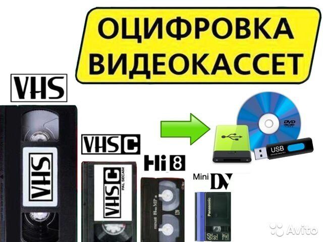 Оцифровка видеокассет VHS, miniDV, Hi8 и Video8