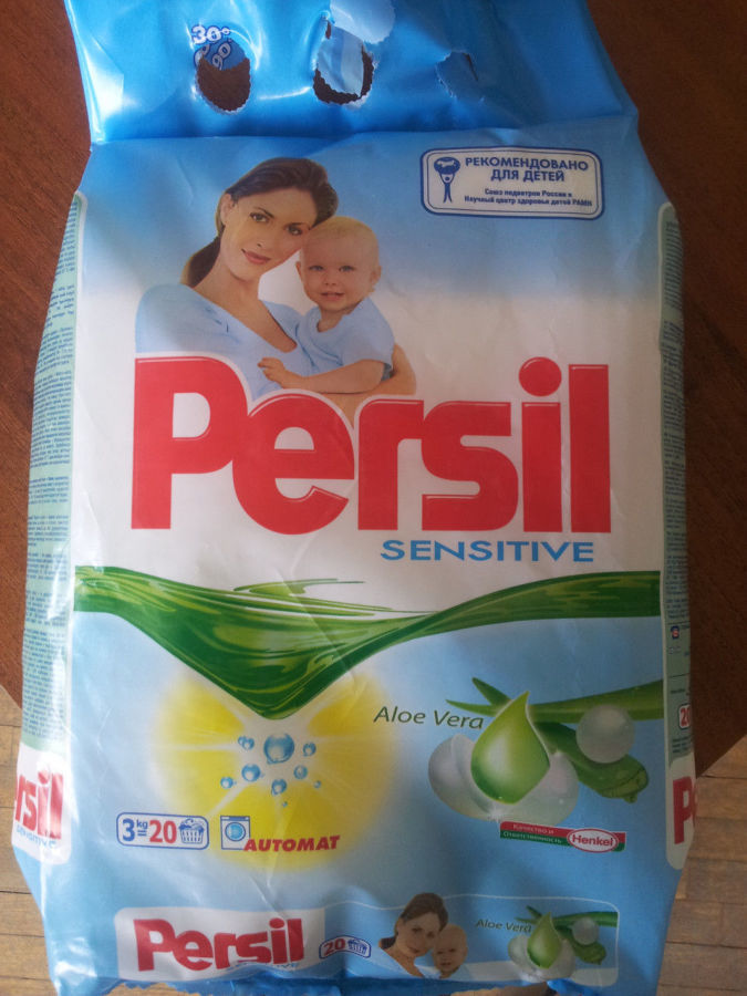 Дитячий пральний порошок PERSIL Sensitive AloeVera & Silan 3кг