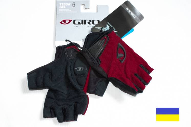 Giro Tessa Ruby Red велосипедные перчатки женские без пальцев
