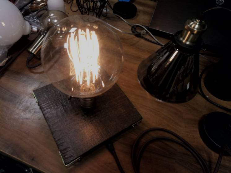 Лампа Дизайнерская настольная + лампочка Эдисон
