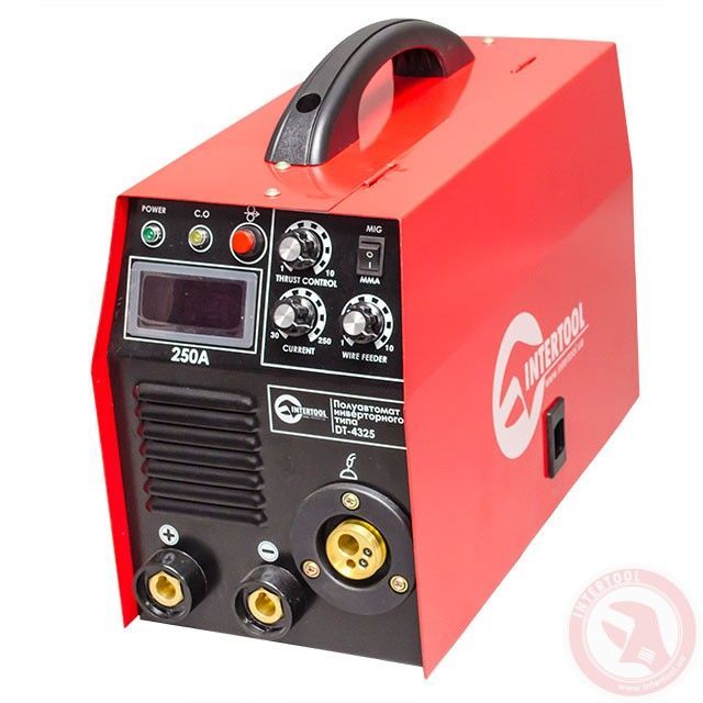 Полуавтомат инверторного типа 7,1 кВт пр 0,6-1,2 мм. INTERTOOL DT-4325