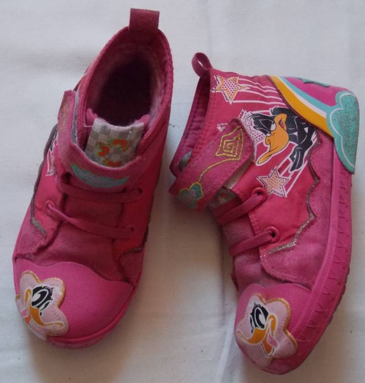Текстильные зимние розовые ботинки на меху для девочки - 19 см стелька