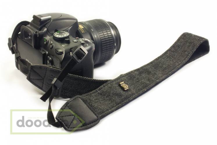Ремень нашейный для фото камеры - Tweed Strap Gray