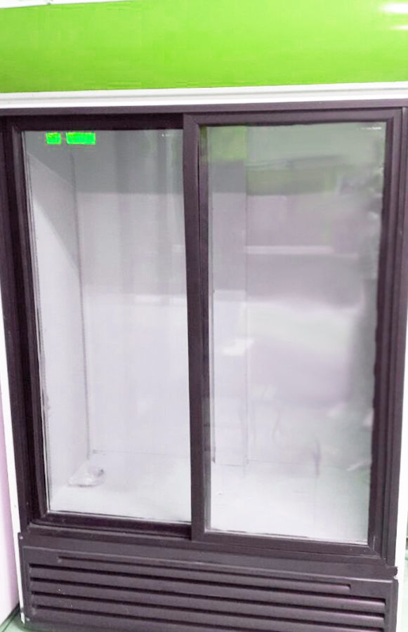 Стеклянный холодильный шкаф бу европейского качества SEG, двухдверный
